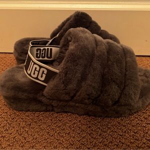 Women’s UGG Fluff Yeah Slide (Charcoal)